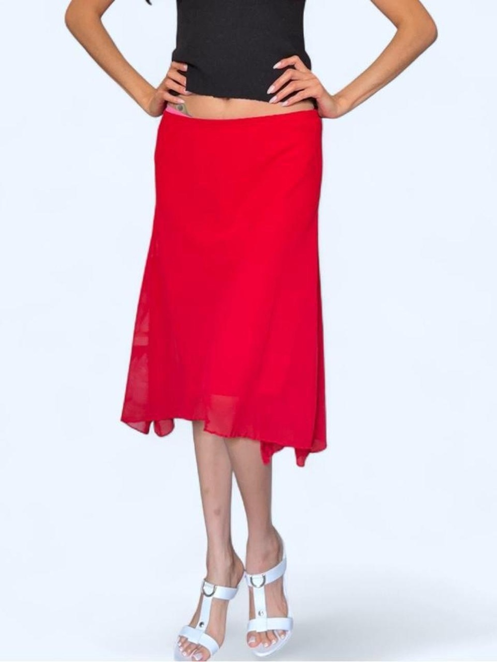 ❤️✨ Vintage Y2K red Midi Skirt ✨❤️